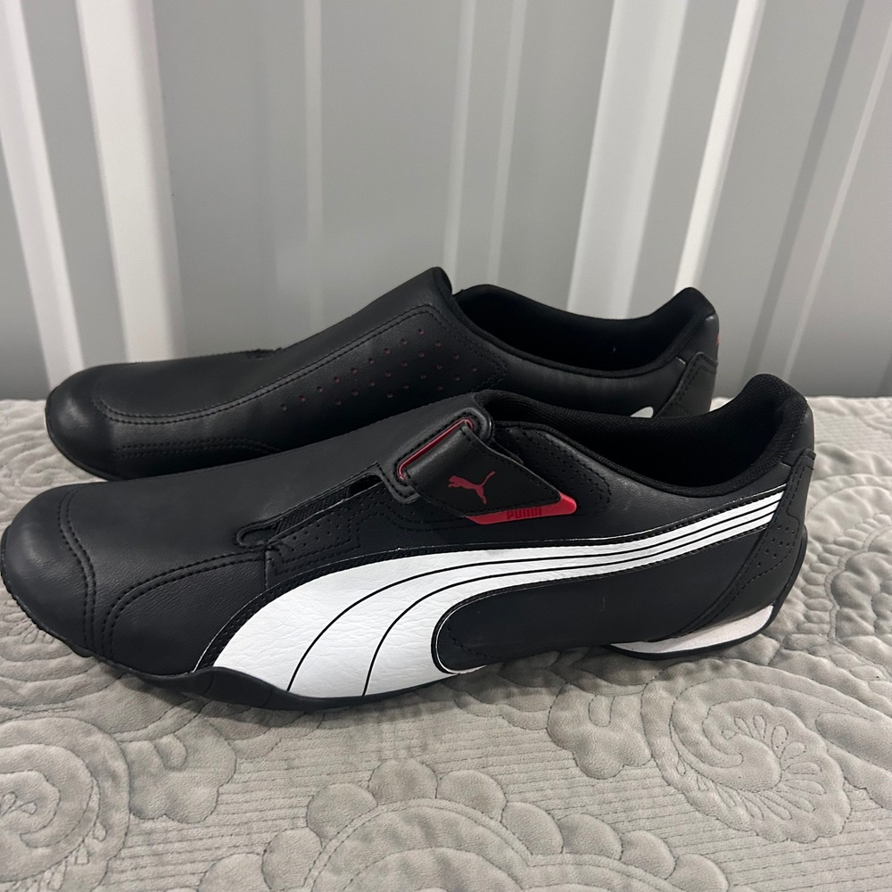 Puma Drift Cat 5 Core Mens Black White Red Driving Shoes Sneakers Low Top